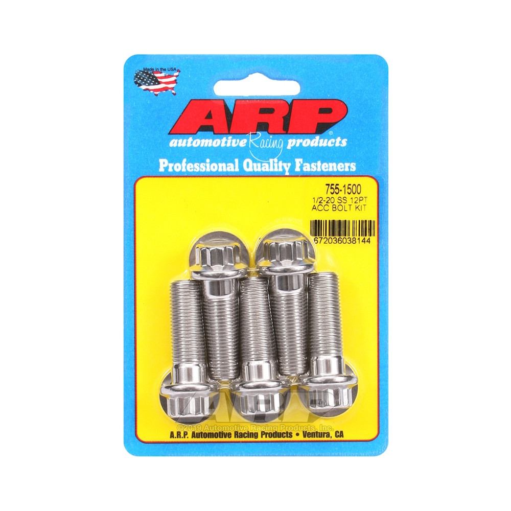 Perno Universal ARP 1/2-20 - Acero Inoxidable 12 Pts x5Array