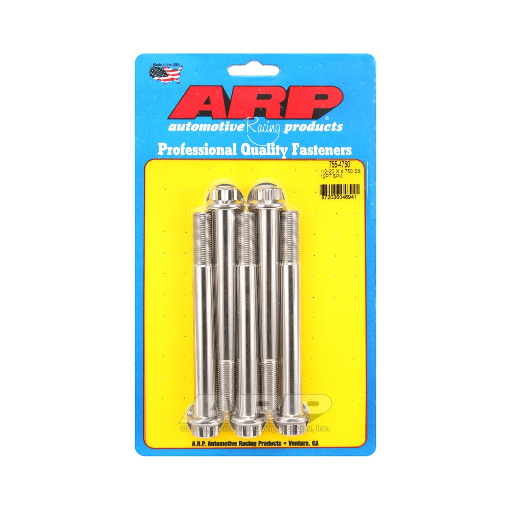 Parafuso Universal ARP 1/2-20 - Aço Inoxidável 12 Pts x5Array