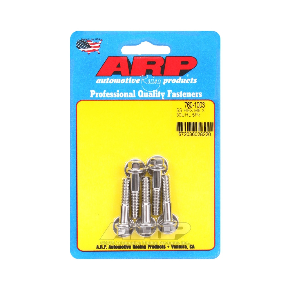 Perno universal ARP M6 x 1,00 - Acero inoxidable hexagonal x5Array