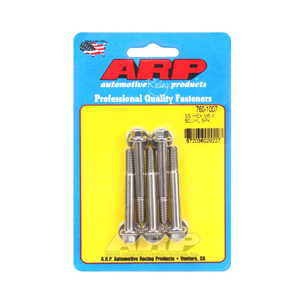 Perno universal ARP M6 x 1,00 - Acero inoxidable hexagonal x5Array