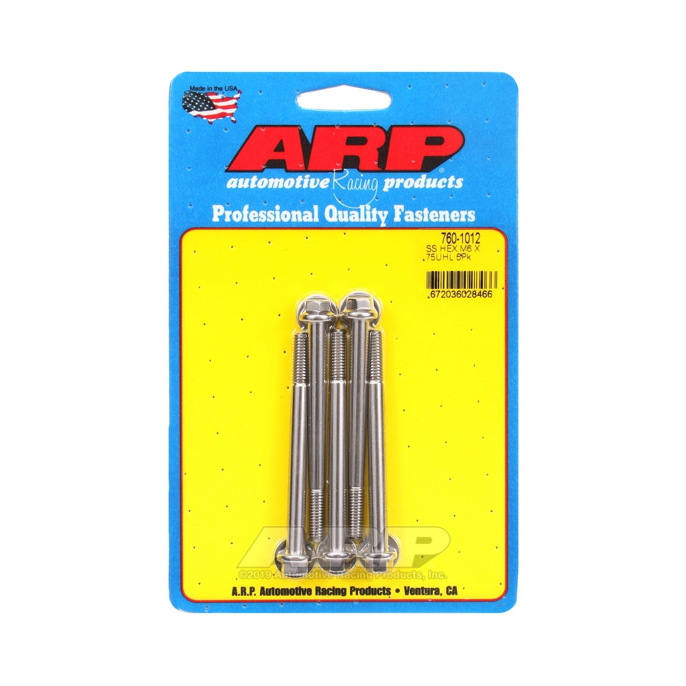 Perno universal ARP M6 x 1,00 - Acero inoxidable hexagonal x5Array