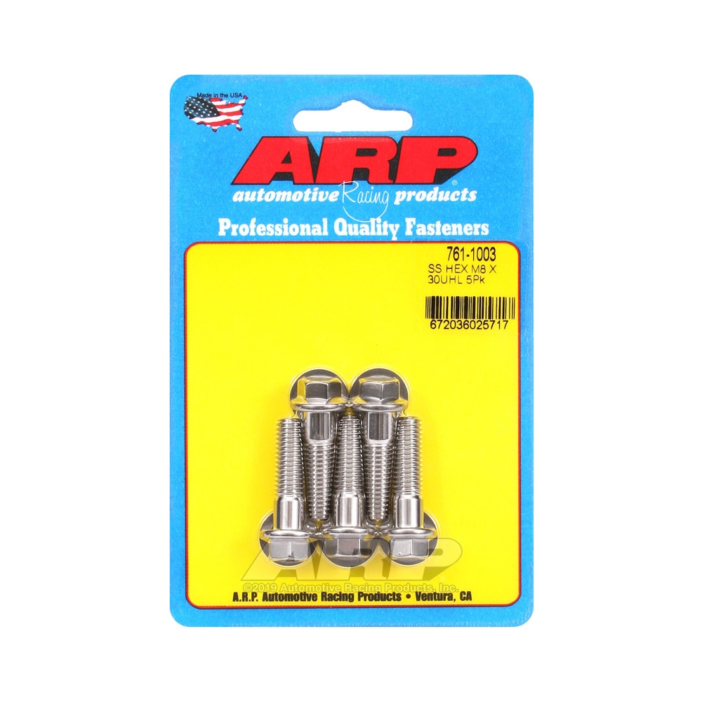 Perno universal ARP M8 x 1,25 - Acero inoxidable hexagonal x5Array