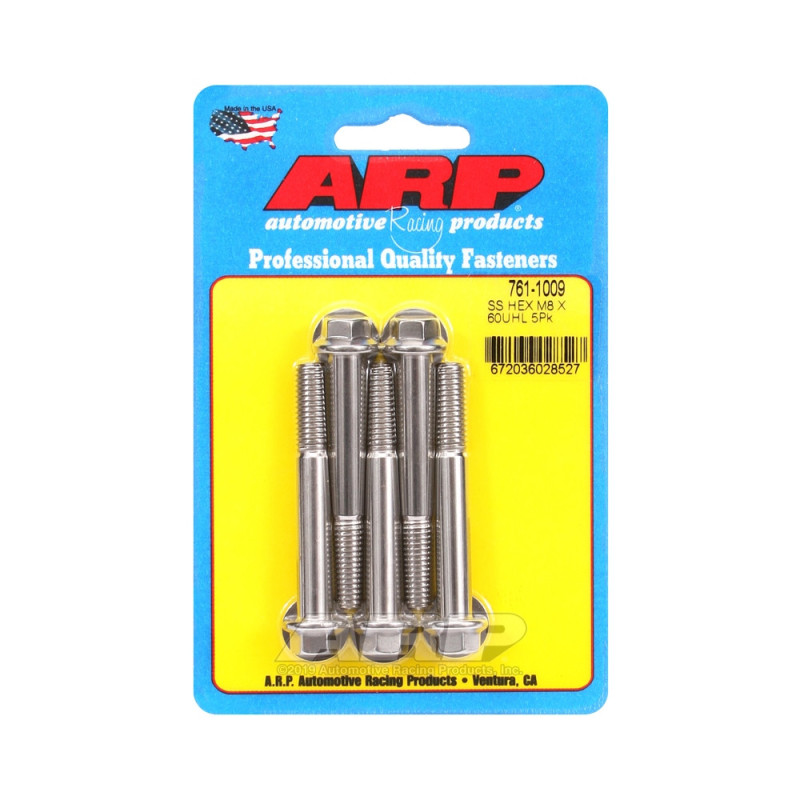 Perno universal ARP M8 x 1,25 - Acero inoxidable hexagonal x5Array