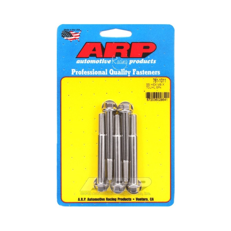 Perno universal ARP M8 x 1,25 - Acero inoxidable hexagonal x5Array