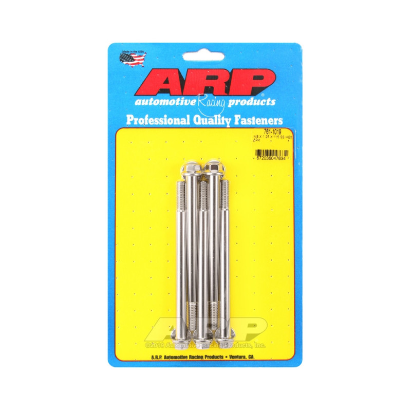 Perno universal ARP M8 x 1,25 - Acero inoxidable hexagonal x5Array