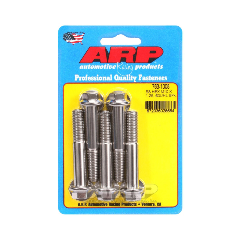 Parafuso universal ARP M10 x 1,25 - Aço inoxidável hexagonal x5Array