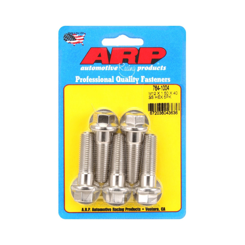 Perno universal ARP M12 x 1,50 - Acero inoxidable hexagonal x5Array