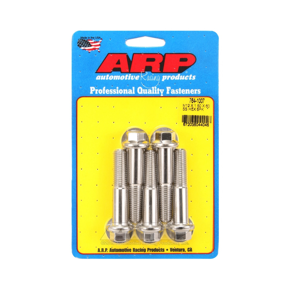 Parafusos universais ARP M12 x 1,50 - Aço inoxidável, cabeça sextavada x5Array
