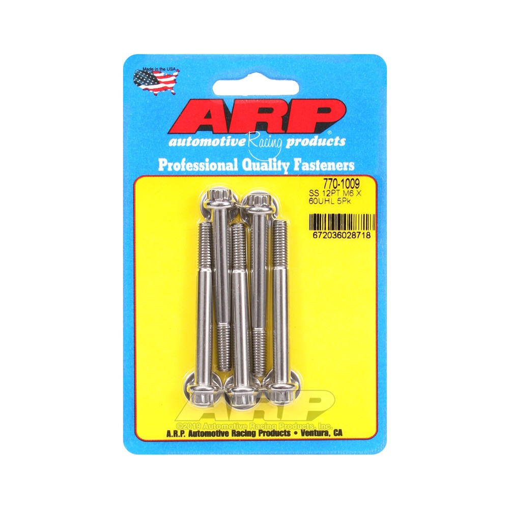 ARP Tornillo Universal M6 x 1.00 - Acero Inoxidable 12 Pts x5Array