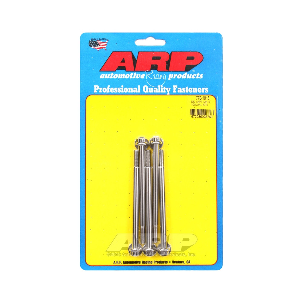 ARP Parafuso Universal M6 x 1,00 - Aço Inoxidável 12 Pts x5Array