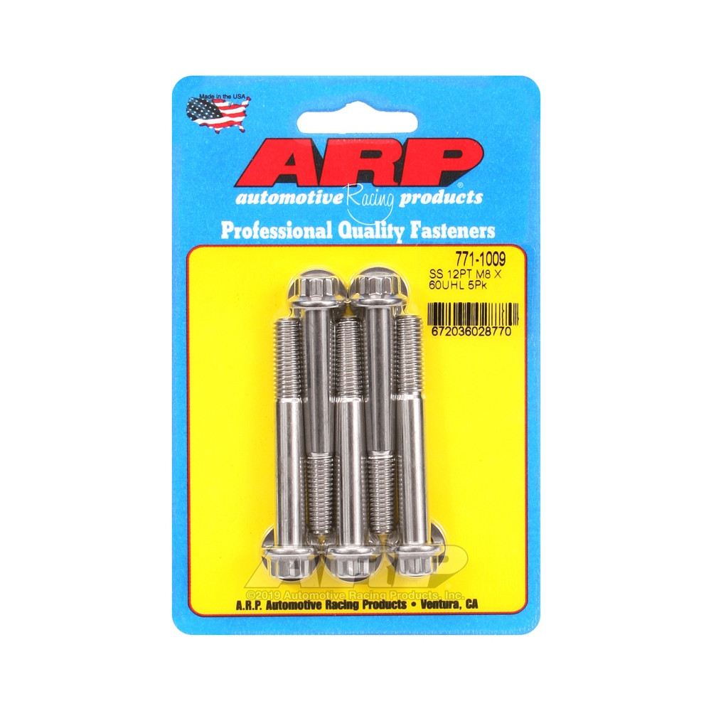 Perno Universal ARP M8 x 1.25 - Acero Inoxidable 12 Pts x5Array