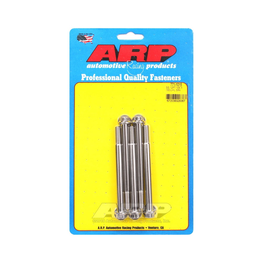 Perno Universal ARP M8 x 1.25 - Acero Inoxidable 12 Pts x5Array