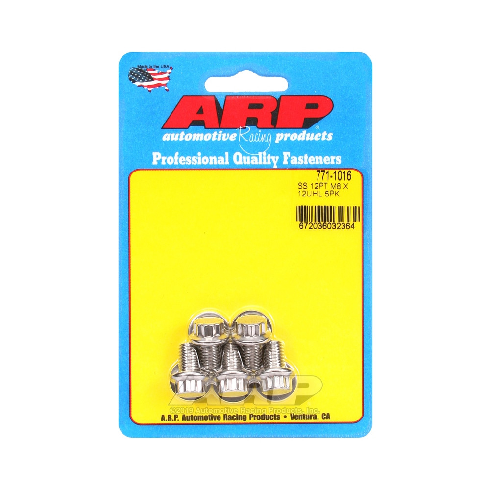 Perno Universal ARP M8 x 1.25 - Acero Inoxidable 12 Pts x5Array