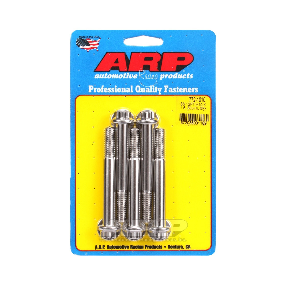Perno Universal ARP M10 x 1.50 - Acero Inoxidable 12 Pts x5Array