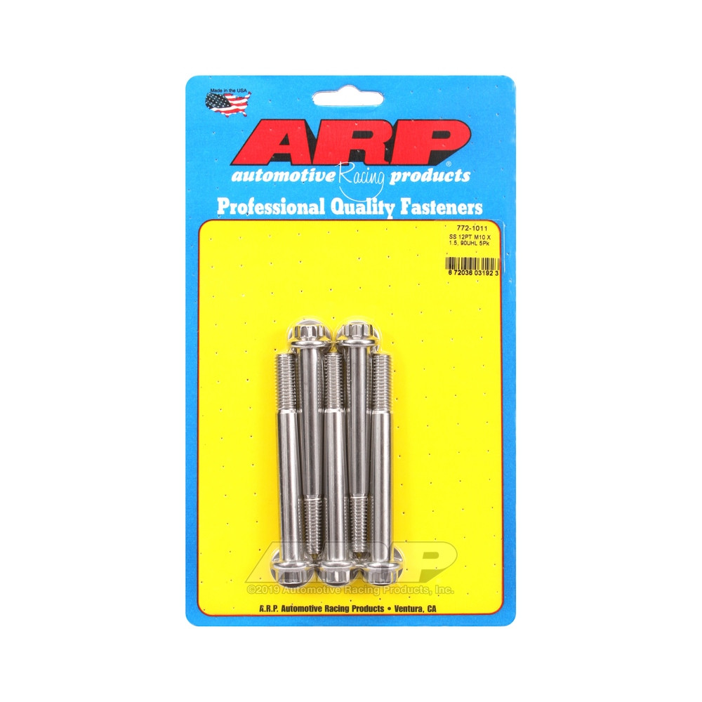 Perno Universal ARP M10 x 1.50 - Acero Inoxidable 12 Pts x5Array