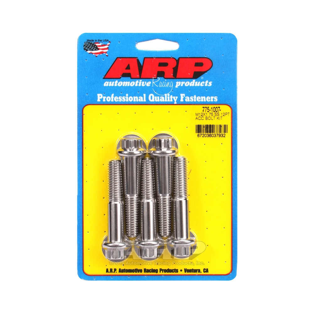Pernos Universales ARP M12 x 1.75 - Acero Inoxidable 12 Pts x5Array