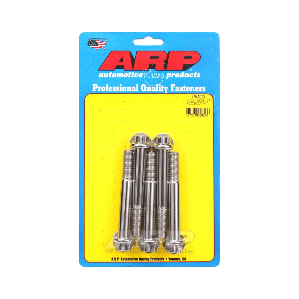 Pernos Universales ARP M12 x 1.75 - Acero Inoxidable 12 Pts x5Array