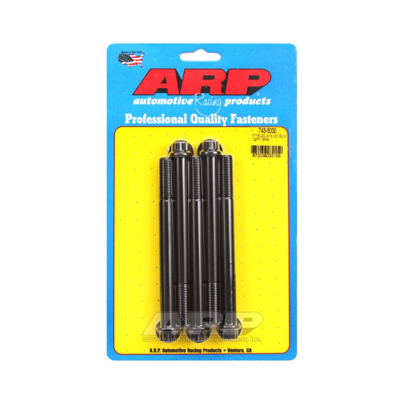 Parafusos universais ARP 7/16-20 - Oxidado a preto, 12 pontas x 5Array
