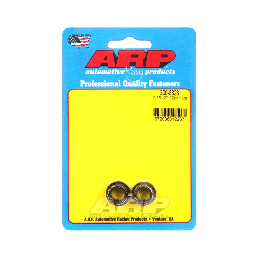 Conjunto de porcas ARP (2) 7/16-20 - Óxido preto, 12 pontosArray