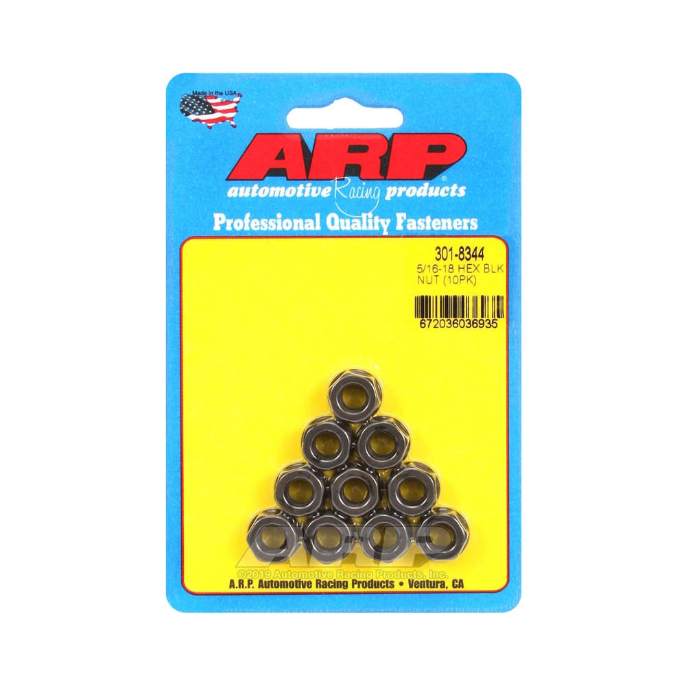 Pack Tuercas ARP (10) 5/16-18 - Black Oxyde HexArray