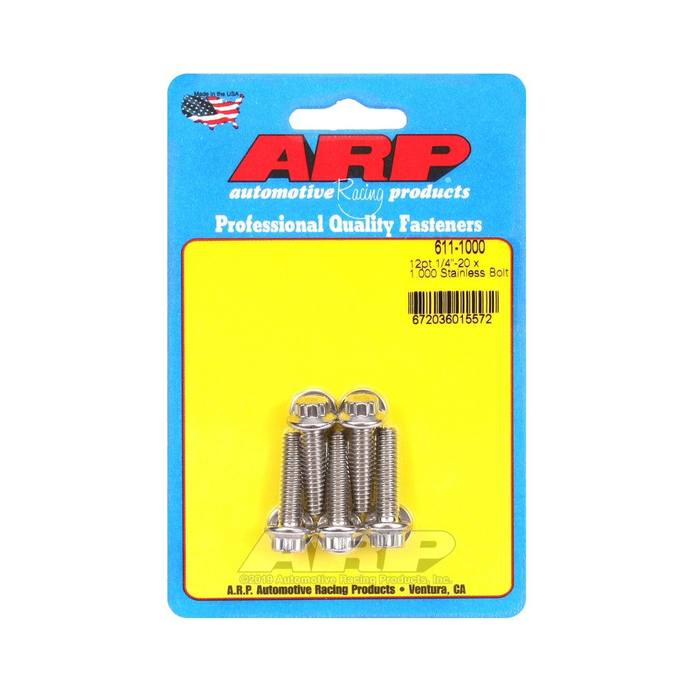 Parafuso Universal ARP 1/4-20 - Aço Inoxidável 12 Pts x5Array