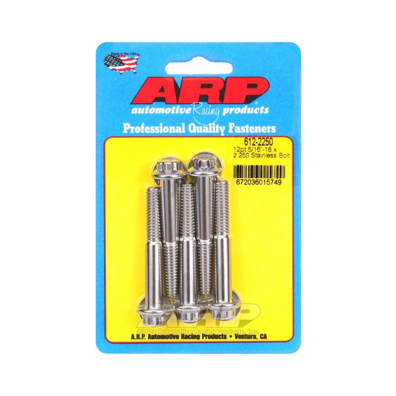 Parafuso Universal ARP 5/16-18 - Aço Inoxidável 12 Pts x5Array