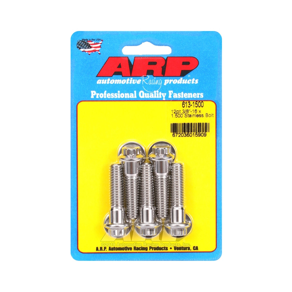 ARP Tornillo universal cabeza pequeña 3/8-16 - Acero inoxidable 12 pts x5Array