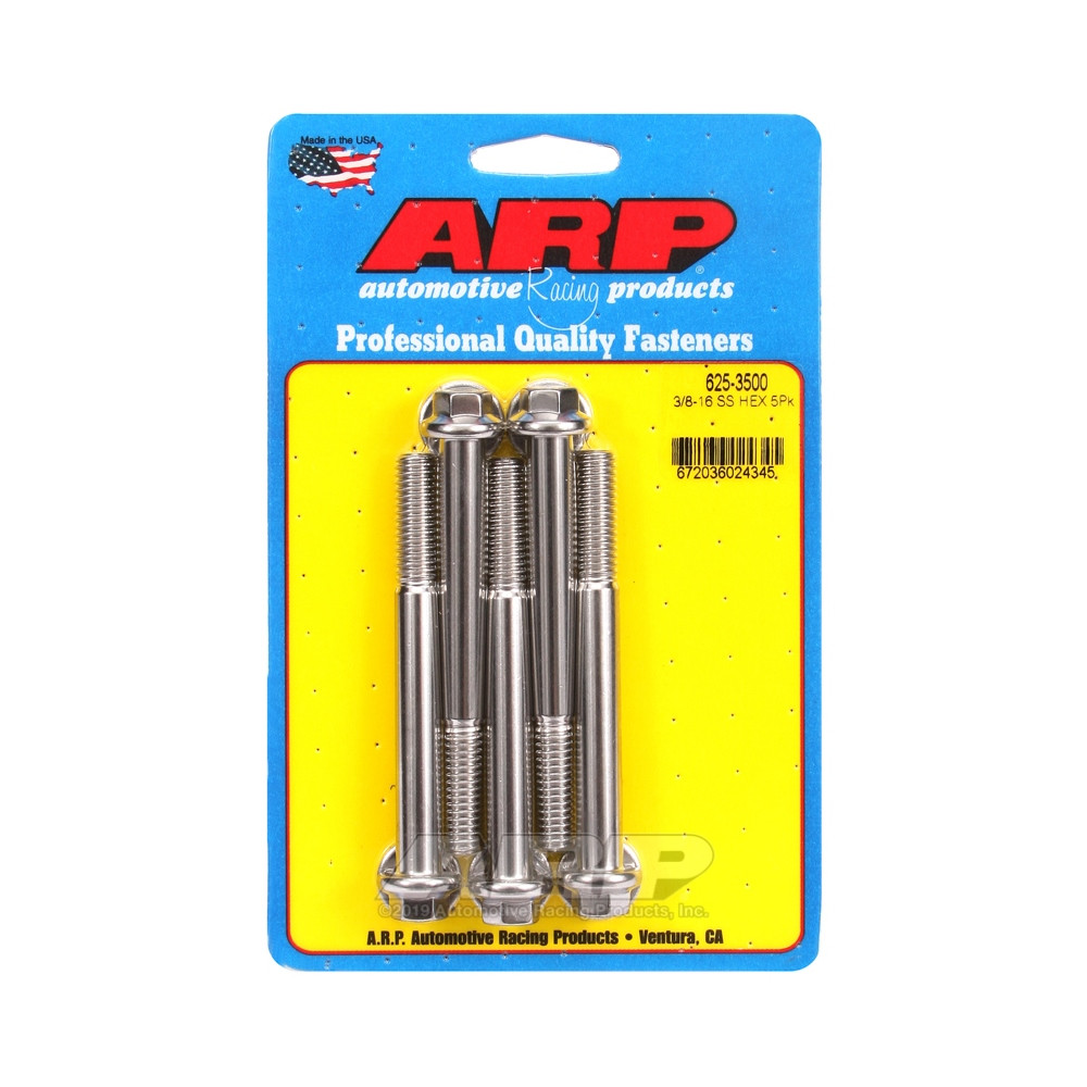 Parafusaria universal ARP com cabeça STD 3/8-16 - Aço inoxidável, hexagonal, x5Array