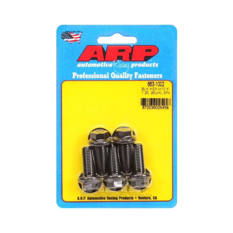Perno universal ARP M10 x 1,25 - Negro Oxyde Hex x5Array