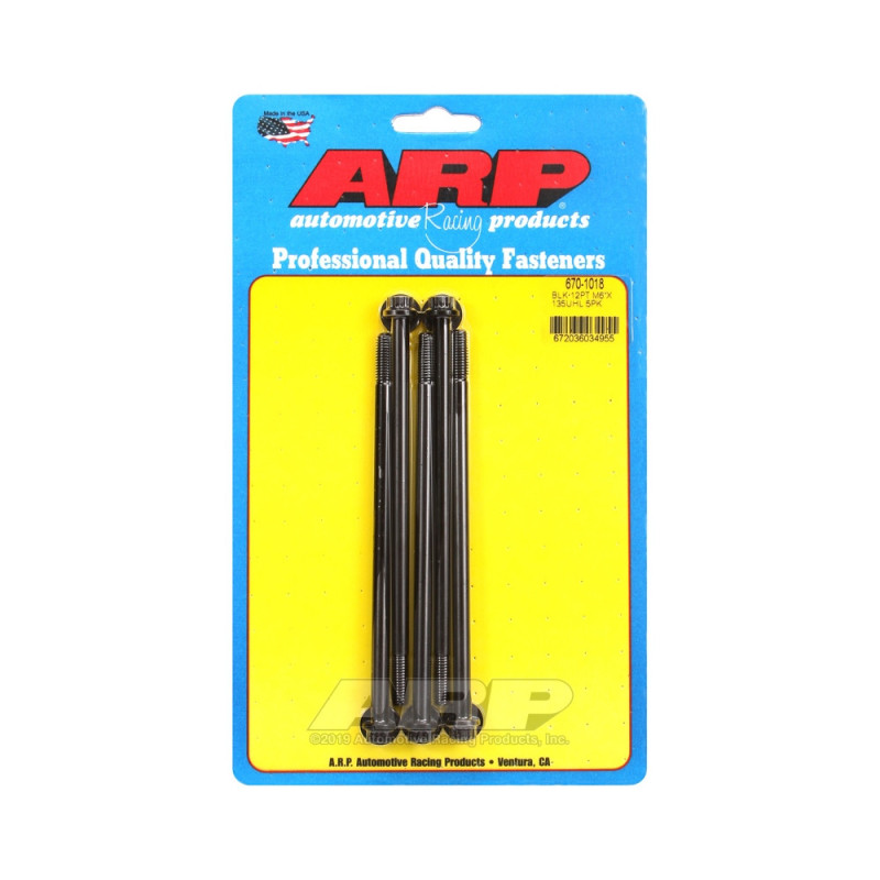 Perno Universal ARP M6 x 1.00 - Negro Oxyde 12 Pts x5Array