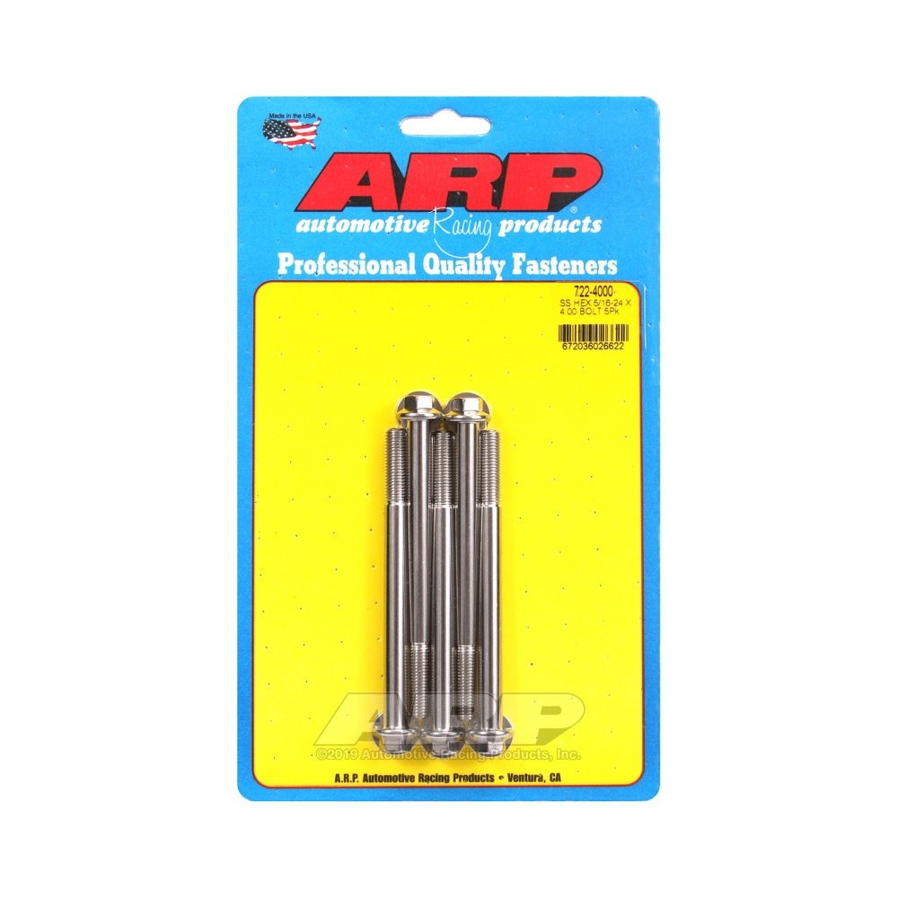 Parafusaria universal ARP 5/16-24 - Aço inoxidável, cabeça sextavada, 5 unidadesArray