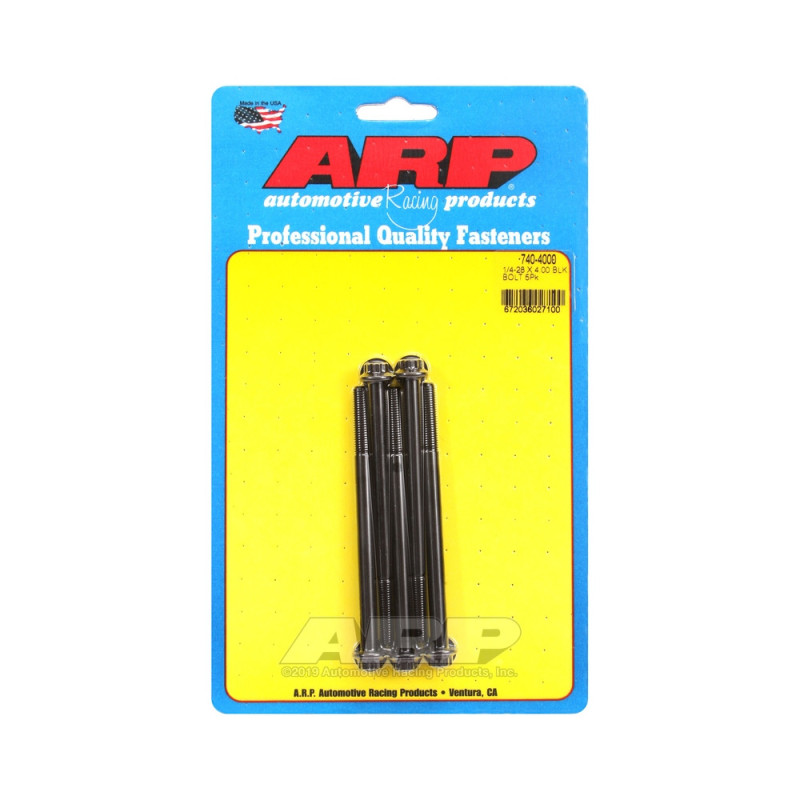 Parafusaria universal ARP 1/4-28 - Oxidado a preto, 12 pontas x 5Array