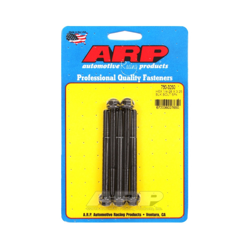 Tornillo universal ARP 1/4-28 - Oxyde negro hexagonal x5Array