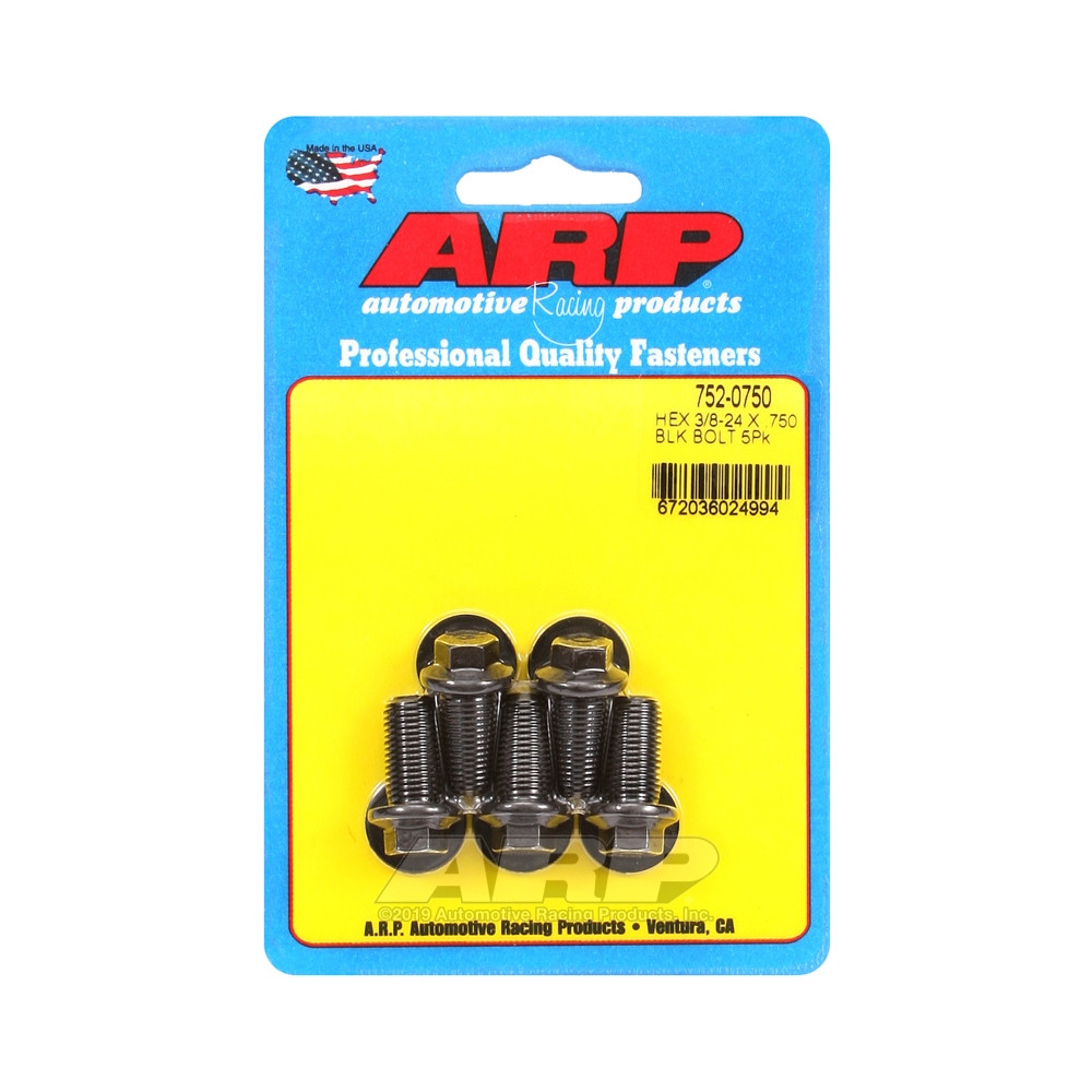 ARP Tornillo universal cabeza pequeña 3/8-24 - Negro Oxyde Hex x5Array