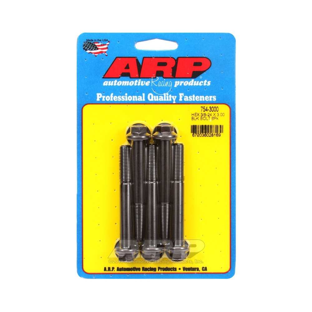 ARP Parafuso de cabeça universal STD 3/8-24 - Óxido preto Hex x5Array