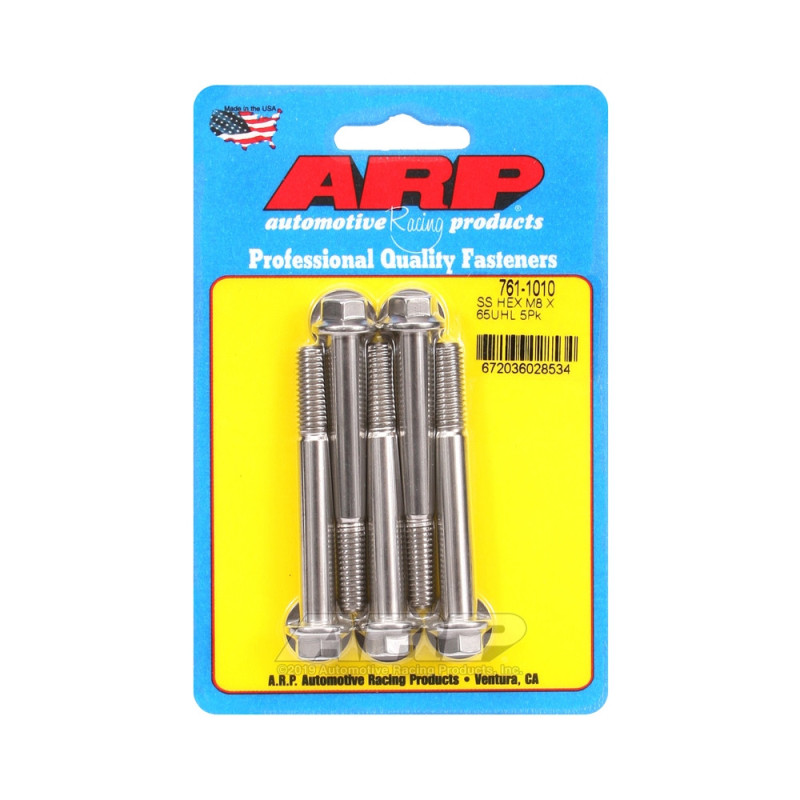 Parafuso universal ARP M8 x 1,25 - Aço inoxidável hexagonal x5Array