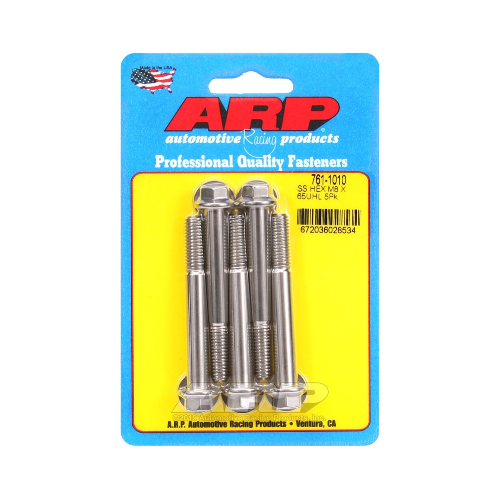 Perno universal ARP M8 x 1,25 - Acero inoxidable hexagonal x5Array