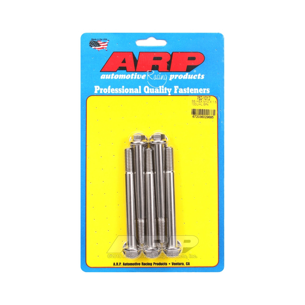 Parafuso universal ARP M10 x 1,50 - Aço inoxidável hexagonal x5Array