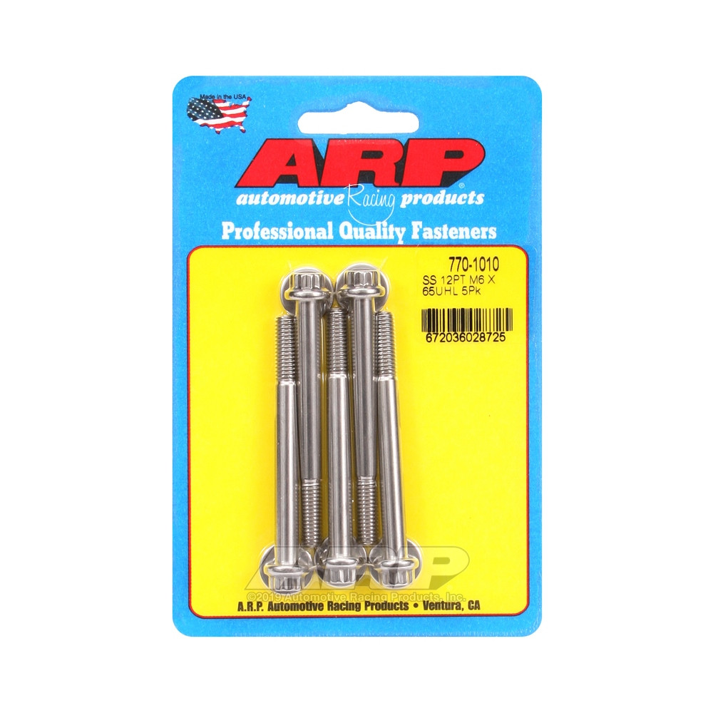 ARP Tornillo Universal M6 x 1.00 - Acero Inoxidable 12 Pts x5Array