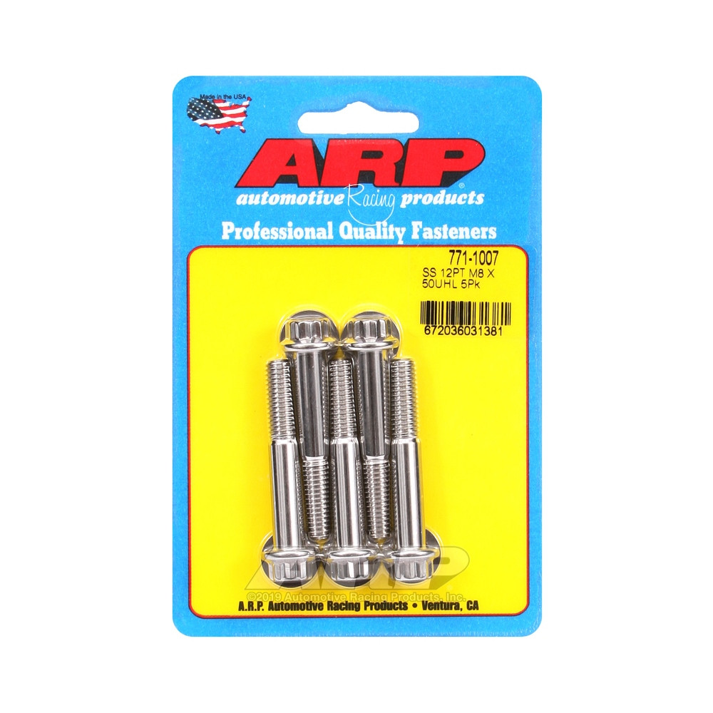 Perno Universal ARP M8 x 1.25 - Acero Inoxidable 12 Pts x5Array