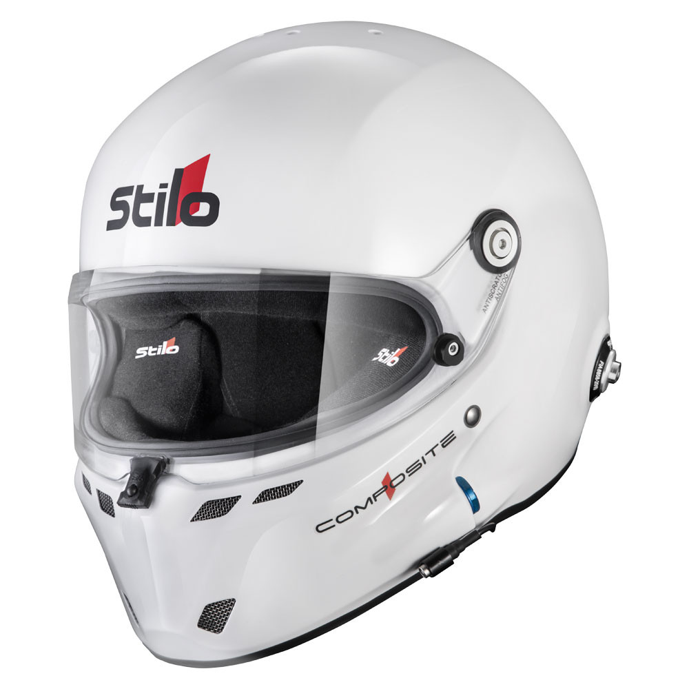 Capacete STILO ST6 F Turismo preto/branco - Snell SA2020 FIA 8859-24 Hans FIA8858-10Array