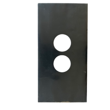 Revotec 305x102mm Placa de manómetro duplo com aspeto de fibra de carbono