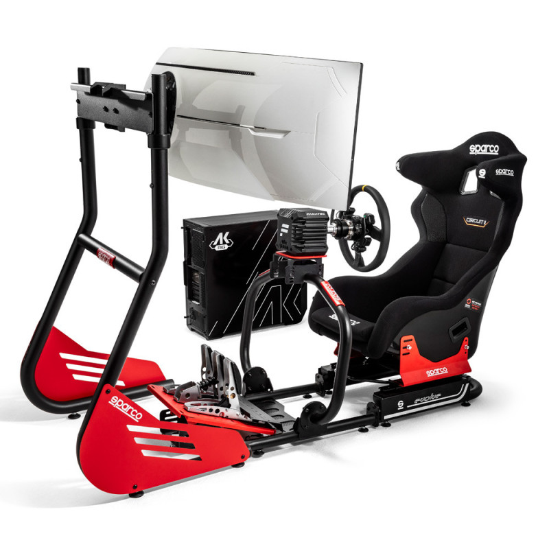 Simulador Sparco GT-R RIG II (GT-R PRO+Fanatex SIM KIT PRO+R330 em pele+PC+teclado+suporte+monitor)Array