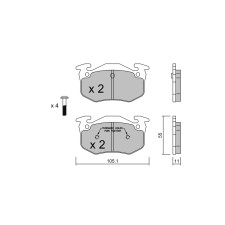 Pastilhas de travão traseiras GT2i Race para RENAULT Clio I 1.8i 16V Gr N - Bendix Brake Calipers