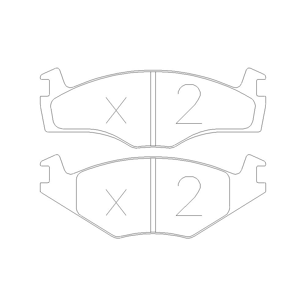 Pastilhas de travão dianteiras GT2i Race para VOLKSWAGEN Golf II 1.8i GT, 1.8i GTI 1983-91 - Pinças de travão KHArray