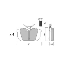 Pastillas de freno traseras GT2i Race para FIAT Uno 1.4i Turbo Gr N - Pinzas de freno Girling