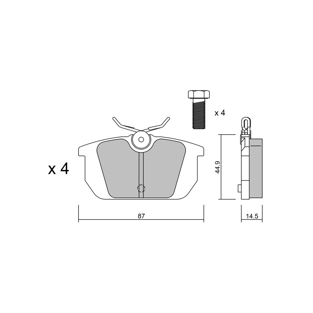 Pastillas de freno traseras GT2i Race para FIAT Uno 1.4i Turbo Gr N - Pinzas de freno GirlingArray