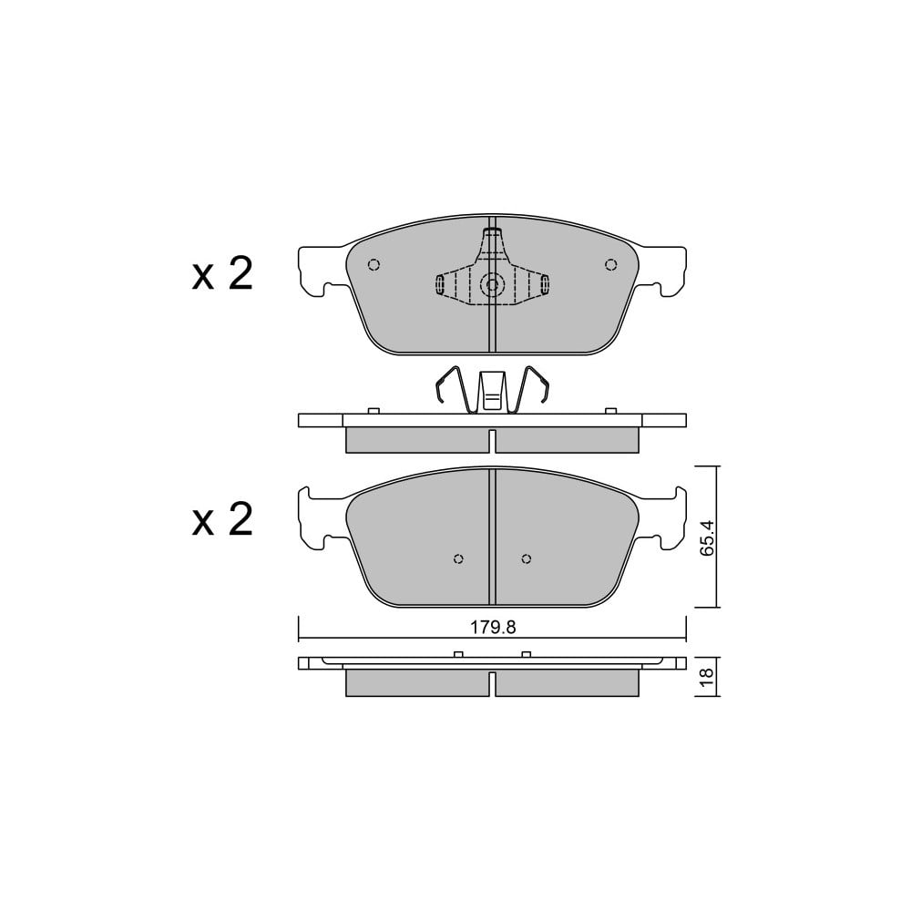 Pastilhas de travão dianteiras GT2i Race para FORD Focus 2.0 ST 2012-18 - Ate Brake CalipersArray