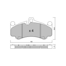 Pastillas de freno delanteras GT2i Race para PORSCHE 911 (996) 3.6 GT3 Cup - Pinzas de freno Brembo