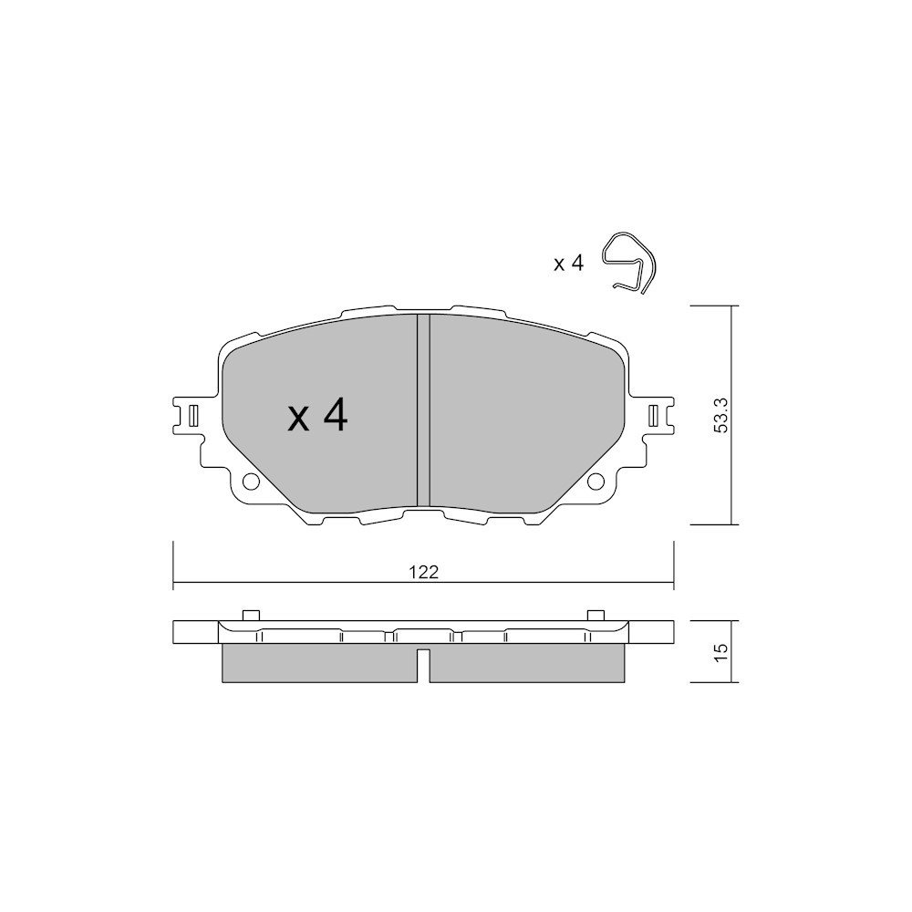 Pastilhas de travão dianteiras GT2i Race para MAZDA MX-5 IV (ND) 1.5i 16V, 2.0i 16V 2015- - Pinças de travão AdvicsArray
